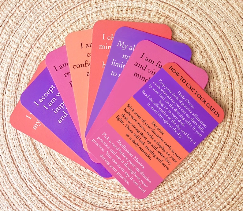 Affirmation Cards-Daily Positive Affirmation Cards Mental Health Affirmations image 6