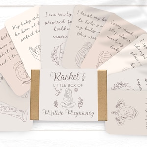 Personalised Pregnancy and Birth Affirmation Cards - Positive Pregnancy Cards - Baby Shower Gift - Pregnancy Gift - Pregnancy Affirmations