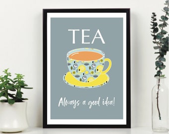 Kitchen Print - Tea Lover’s Print - Kitchen Art Print