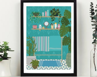 Bathroom Print Botanical Bathroom Art