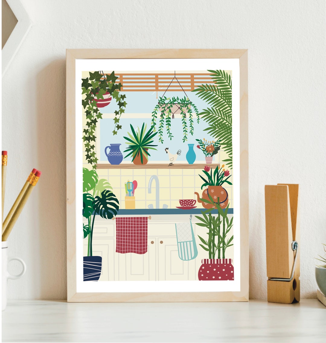 stylish kitchen prints | digital download | download... Kitchen Print - Colourful Print - New Home Gift - Wall Art - Etsy