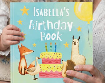 Personalised Birthday Book for Children, Custom Baby Book, Birthday Gift for kids