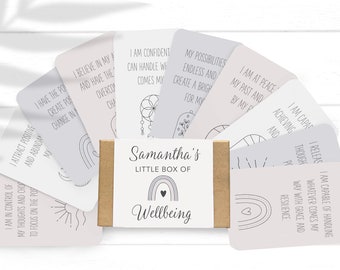 Wellbeing Affirmation Cards - Personalised Affirmations - Personalised Gift - Affirmation Cards For Mental Health - Mindfulness