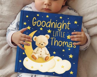 Gepersonaliseerde babyboek, boek met verhaaltjes voor het slapengaan voor kinderen, baby's, peuters, aangepaste naam aandenken, cadeau voor pasgeborenen, kraamcadeau
