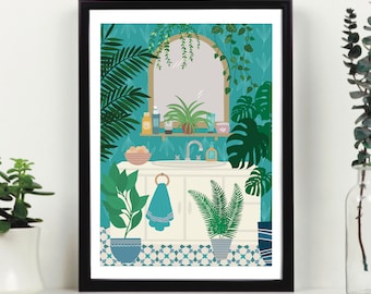 Bathroom Print Botanical Bathroom Art