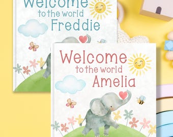 Personalised New Baby Book, Welcome to the World Book, Story book with child's name, Baby Shower Gift, New Baby Gift, Keepsake Gift