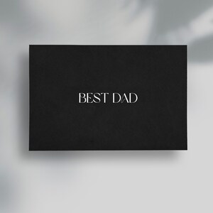 Best Dad Card / Simple • Minimalist • Clean / Black / greeting card / Father's Day
