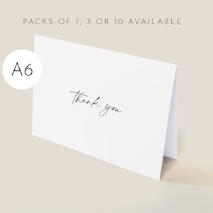 A6 Thank You Cards // Simple Elegant Minimalist Design / Gift Note