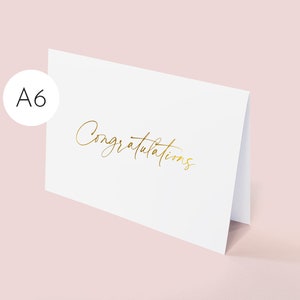 A6 Congratulations Card Pack // gold foil / Simple Elegant Minimalist Design / Greeting card