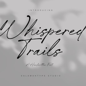 WhisperedTrails Schriftart: Elegante Kalligrafie Schrift für Logos