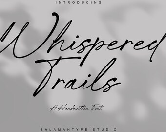 Whispered Trails Font: Elegant Calligraphy Script for Logos