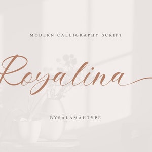 Royalina Schrift - Moderne Kalligraphie Schrift, Cricut, Script Font, Digital Font, Procreate Schriftart, Handgeschriebene Schriftart, Feminine Schriftart, Hochzeitsschrift