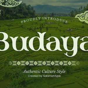Budaya klassische Display Schrift, einzigartige Schrift für Cricut, Procreate Schrift, Canva Schrift, Kultur traditionelle Schrift, Vintage Schrift, dekorative Schrift