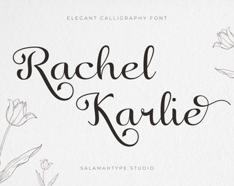 Elegant kalligrafie lettertype, Vrouwelijk lettertype, Cricut lettertype, Script Lettertype, Canva Lettertype, Bruiloft lettertypen, Romantisch lettertype, Handgeschreven lettertype, Modern lettertype