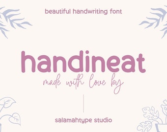 Handwriting font duo, Neat handwritten font for digital planning, Student notes, Digital planner, Goodnotes Font, Canva font, Crafter fonts