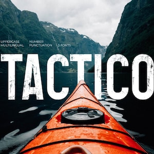 Tactico Grunge Sans Serif Font: Bold Display Font