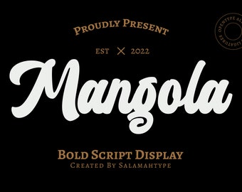 Mangola Script Font, Logo Font, Calligraphy Font, Modern Font, Business Font, Procreate Font, Branding Font, Stylish Font, Canva bold font