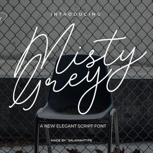 Misty Grey Schreibschrift: Elegante Hochzeits Kalligraphie