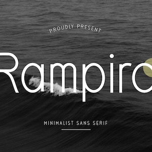 Rampiro Font: Modern Clean Sans Serif for Logos & Weddings