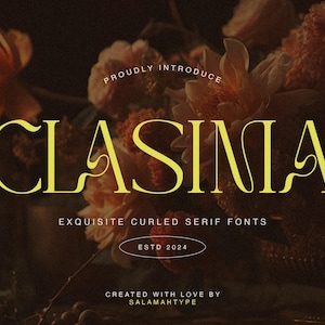 Elegant Curled Serif Font: Classy Wedding & Logo Typeface