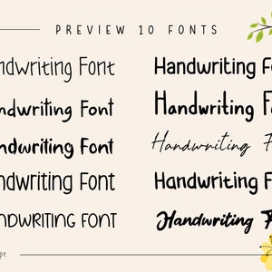 Handwriting Font Bundle, Handwritten Fonts, Crafter Fonts, Text Fonts, Cricut Fonts, Procreate Fonts, Canva Fonts, Writing, Notes, Fonts image 1