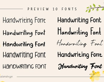 Handwriting Font Bundle, Handwritten Fonts, Crafter Fonts, Text Fonts, Cricut Fonts, Procreate Fonts, Canva Fonts, Writing, Notes, Fonts