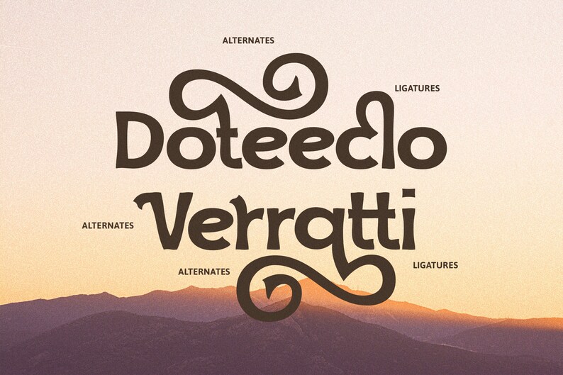 Vintage Font, Retro Font, Swirl Font, Procreate Font, Logo Font, Canva