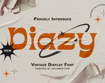 Classic Vintage Display Font, Retro Typeface for Creative Logo Design