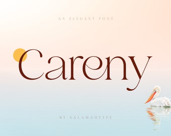 Careny - Elegant Serif Font, Procreate Fonts, Cricut Font, Wedding Fonts, Stylish Fonts, Canva font, Minimalist font, Logo Fonts, Modern