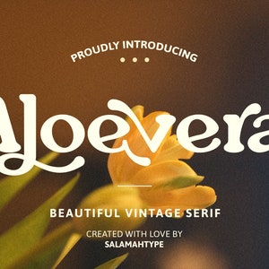 Aloevera - Retro-Schrift, stilvolle Schrift, Canva-Schrift, Logo-Schrift, Procreate-Schrift, Branding-Schrift, Groovy-Schrift, Farmhaus-Schrift, Hochzeitsschrift