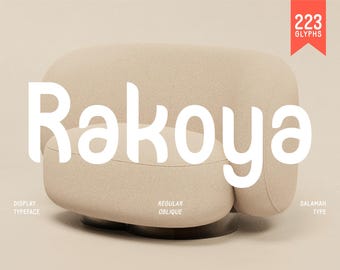 Rakoya – Playful Rounded Display Typeface for Logos, Branding, Social Media & Packaging