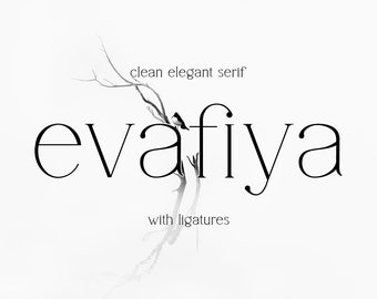 Evafiya Clean Serif Classy Fonts, Procreate Fonts, Cricut Font, Wedding Fonts, Stylish Fonts, Canva font, Craft Fonts, Logo Fonts, Modern