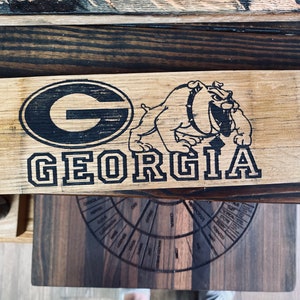 Georgia Bulldogs Lasered 15 Gallon Bourbon Barrel Stave (short)