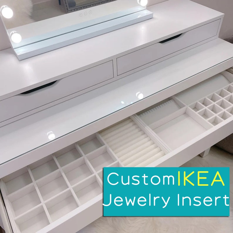 By Fedex / Custom IKEA Malm jewelry drawer insert Jewelry Etsy