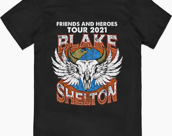 Blake Shelton Friends And Heroes Tour 2020 Dates T-Shirt S to 5XL 