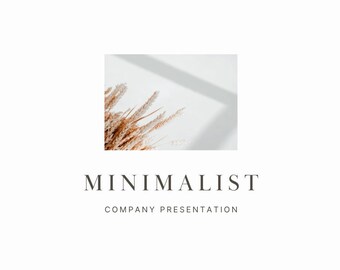 Modelo de apresentação de proposta de marca minimalista