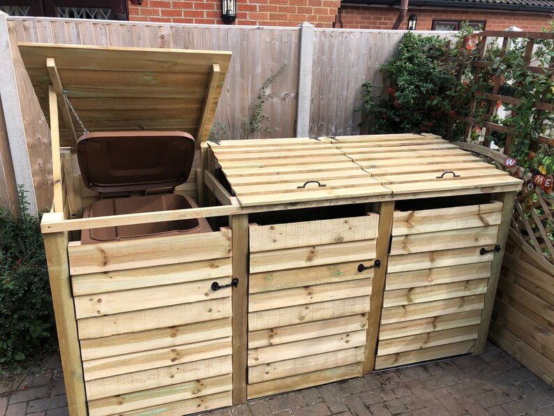 Wooden Wheelie Bin Storage Etsy