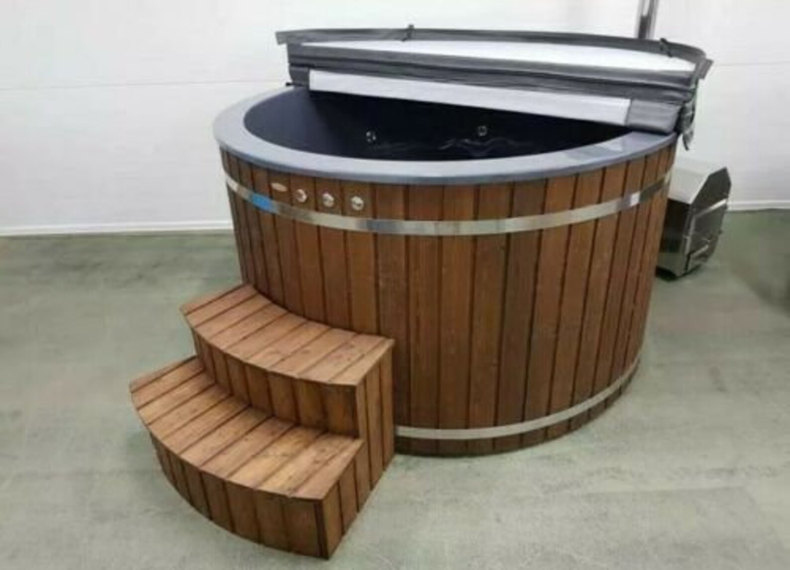 Thermowood Fibreglass Hot Tub 316ANSI Heater Jacuzzi LED Etsy UK
