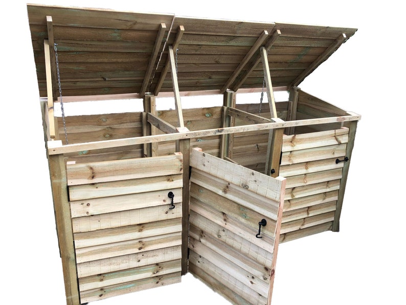 Wooden Wheelie Bin Storage Etsy