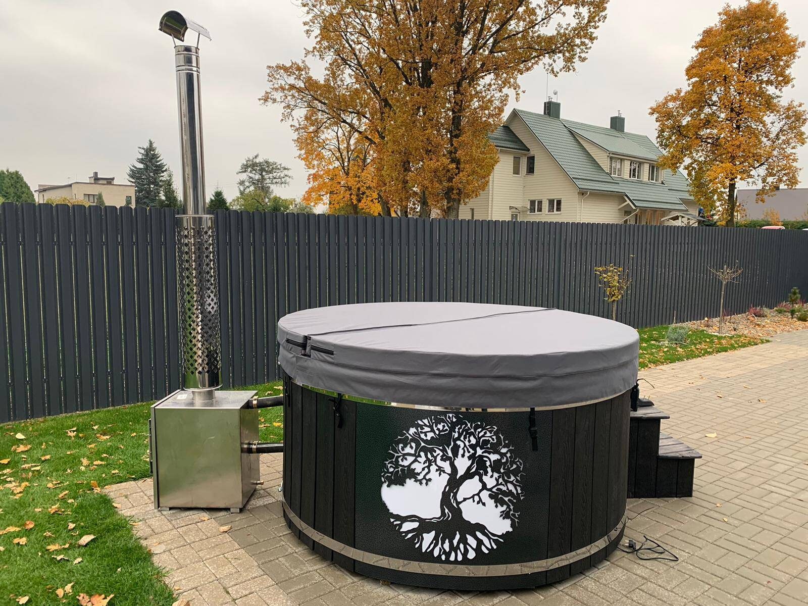 Thermowood Fibreglass Hot Tub 316ANSI Heater Jacuzzi LED Etsy UK