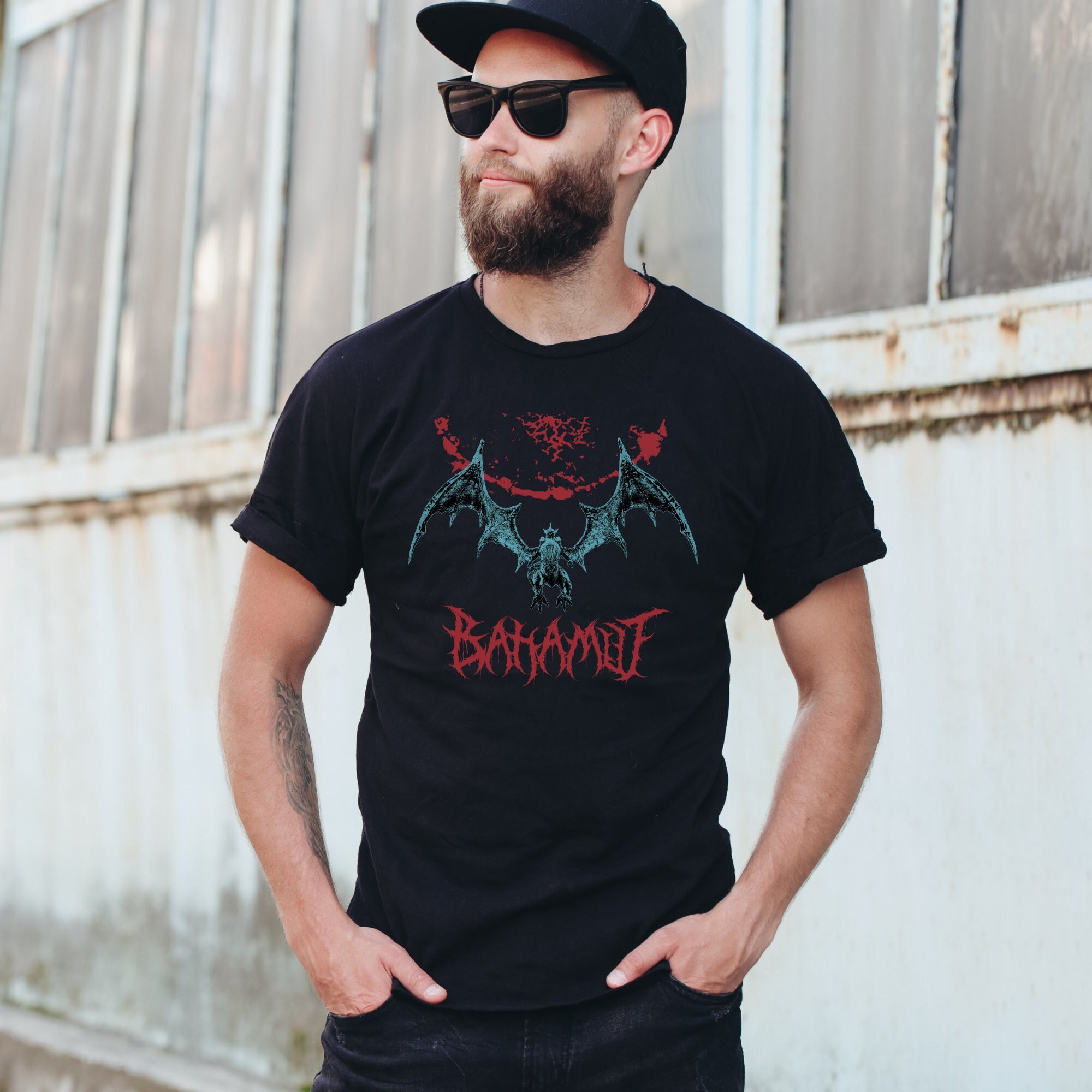 Bahamut Shirt - Edgy FFXIV Gamer Shirt Geschenk