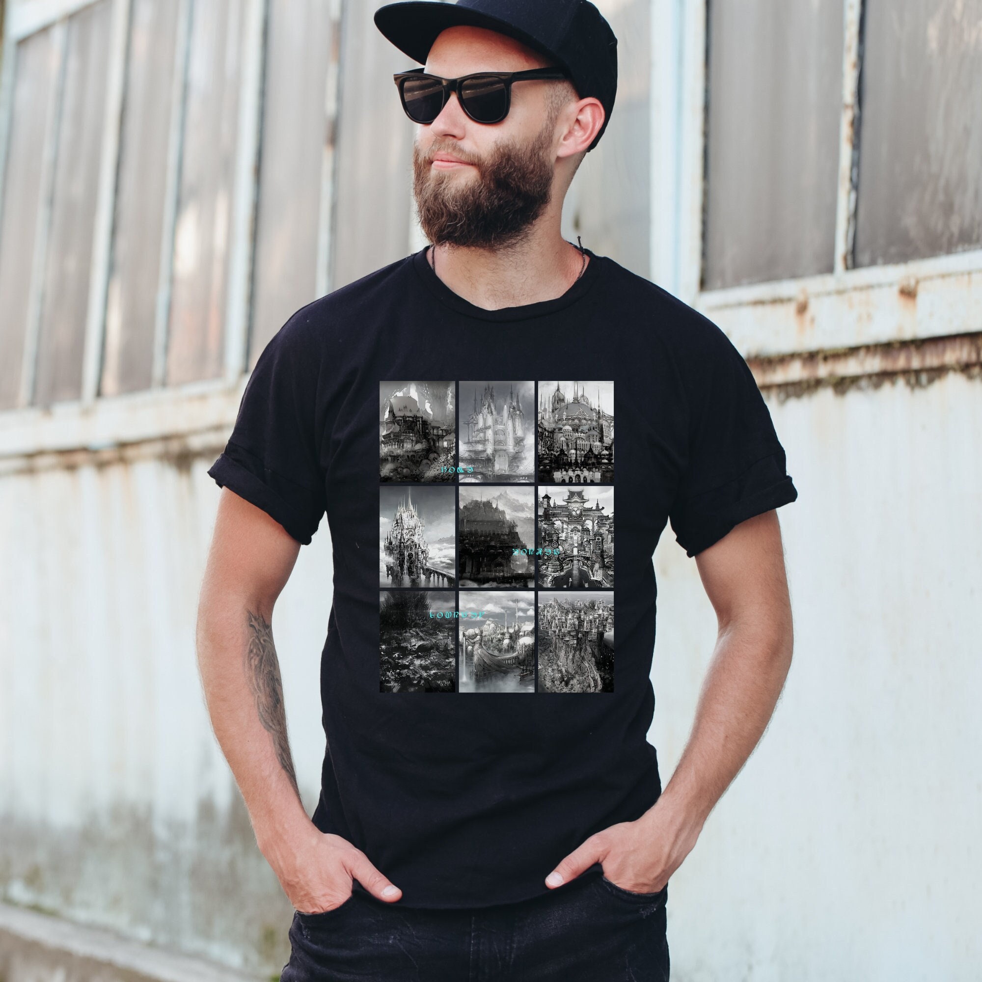 Cities of Eorzea Shirt - Edgy FFXIV Gamer Shirt Gift