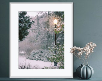 Winter Landscape Photography Print - Winter Wonderland Wall Art - Winter Christmas Gift - Snow Print - Couple Gifts - Cottage Gift Ideas