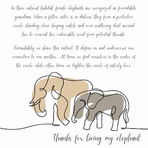 Danke, dass du mein Elefant bist - ein inspirierendes und von Herzen kommendes Dankeschön für schwesterliche Unterstützung (Lg-Format)
