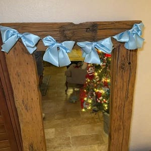 Customizable Satin Single Loop Bow Garland | Holiday Decor | Bridal Shower | Baby Shower | Bach Parties | Birthday Parties
