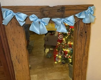 Guirnalda de lazo de satén personalizable con un solo lazo / Decoración navideña / Despedida de soltera / Baby Shower / Despedidas de soltero / Fiestas de cumpleaños