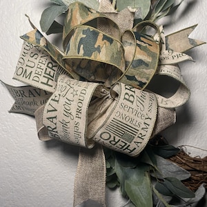 Army Wreath Bow | Welcome Home | Army Relative | Army Supporter