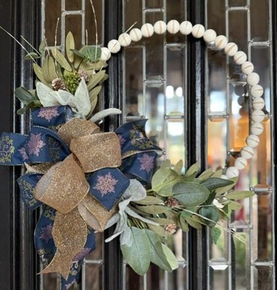 Joyful Snowflake Wreath Bow