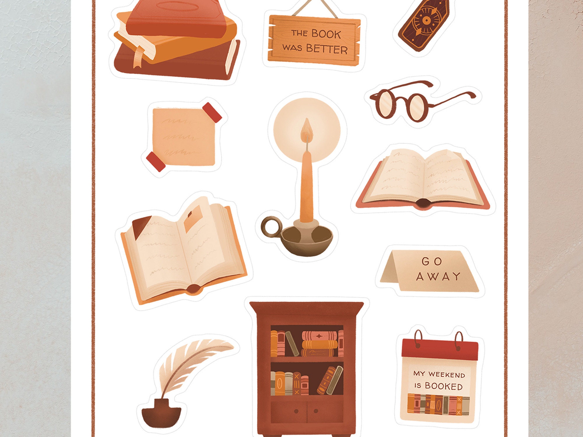 Printable Book Sticker Sheet | Reading | Book Lovers | Goodnotes ...