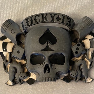 LUCKY 13 Belt Buckle Belt Buckle. Mens 